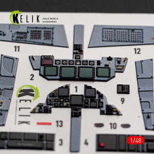 KELIK K48178 F-15E (Early) - interior 3D decals for Hasegawa kit 1/48 – Bild 6