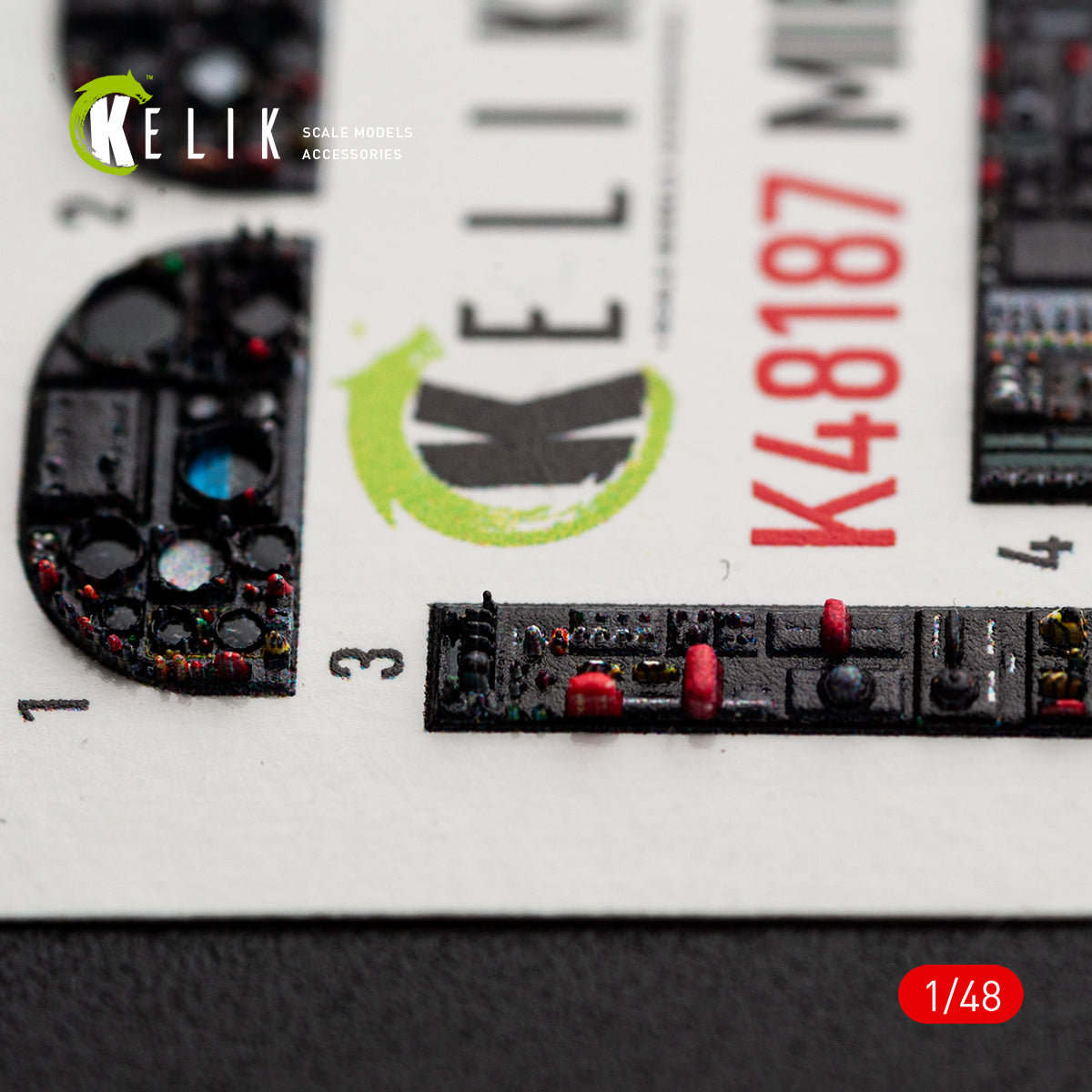 KELIK K48187 Mirage F1C/CR - interior 3D decals for Italeri kit 1/48 – imagen 6