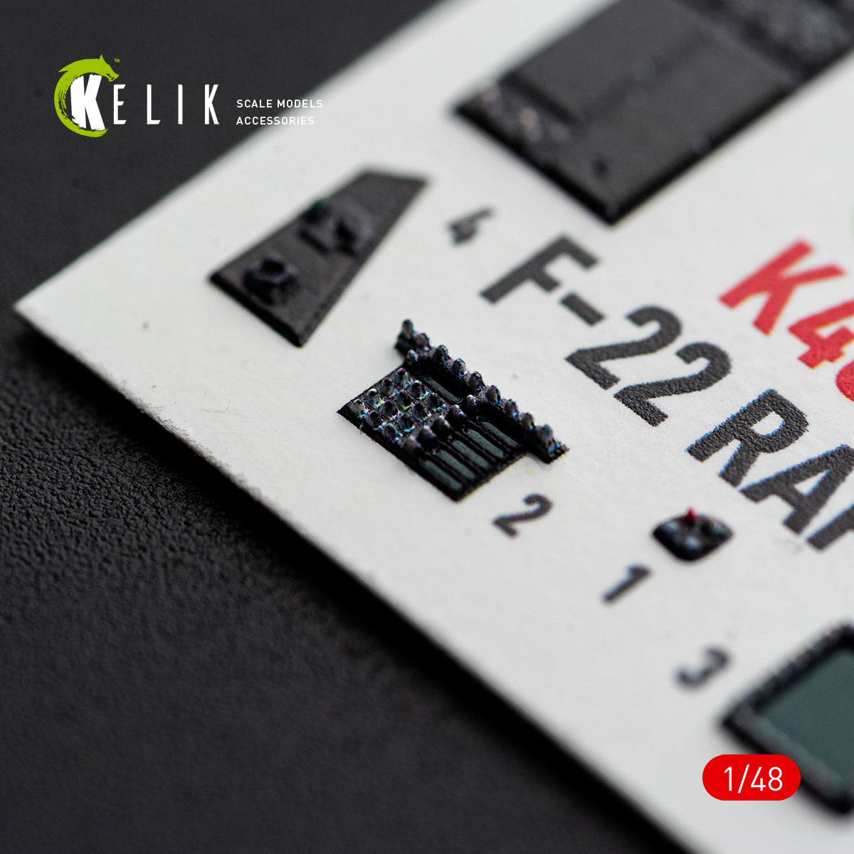 KELIK K48190 F-22 Raptor - interior 3D decals for Hasegawa kit 1/48 – imagen 6