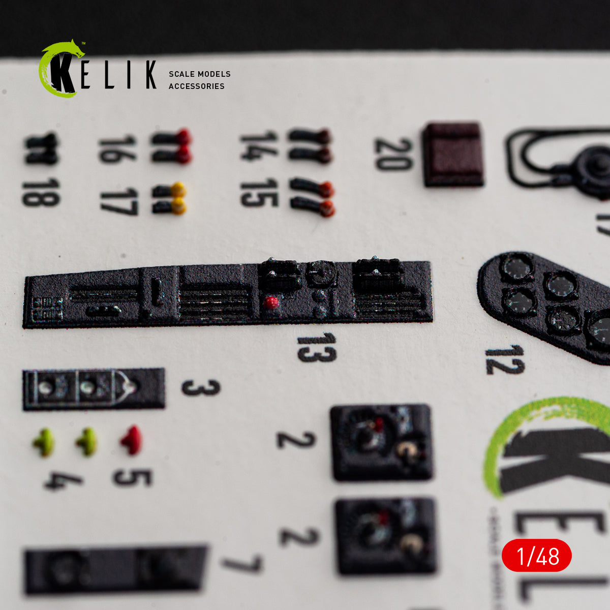 KELIK K48191 He-111 H-16 - interior 3D decals for ICM kit 1/48 – Bild 6