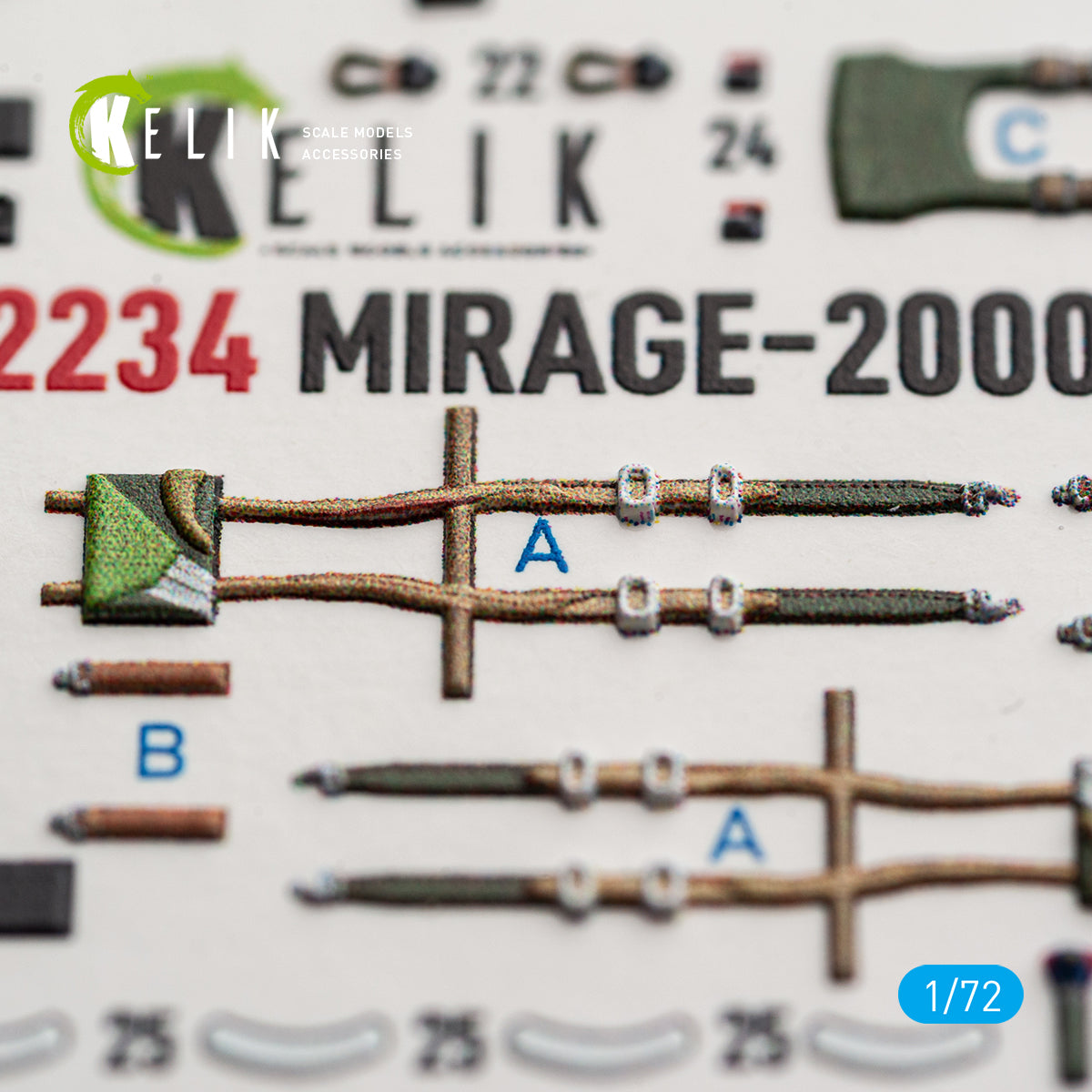KELIK K72234 Mirage-20000 - interior 3D decals for DreamModel kit 1/72 – Bild 6