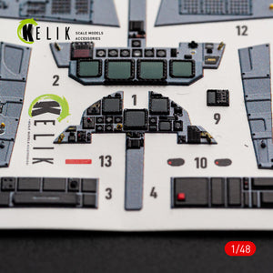KELIK K48178 F-15E (Early) - interior 3D decals for Hasegawa kit 1/48 – Bild 7