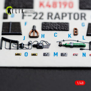 KELIK K48190 F-22 Raptor - interior 3D decals for Hasegawa kit 1/48 – imagen 7