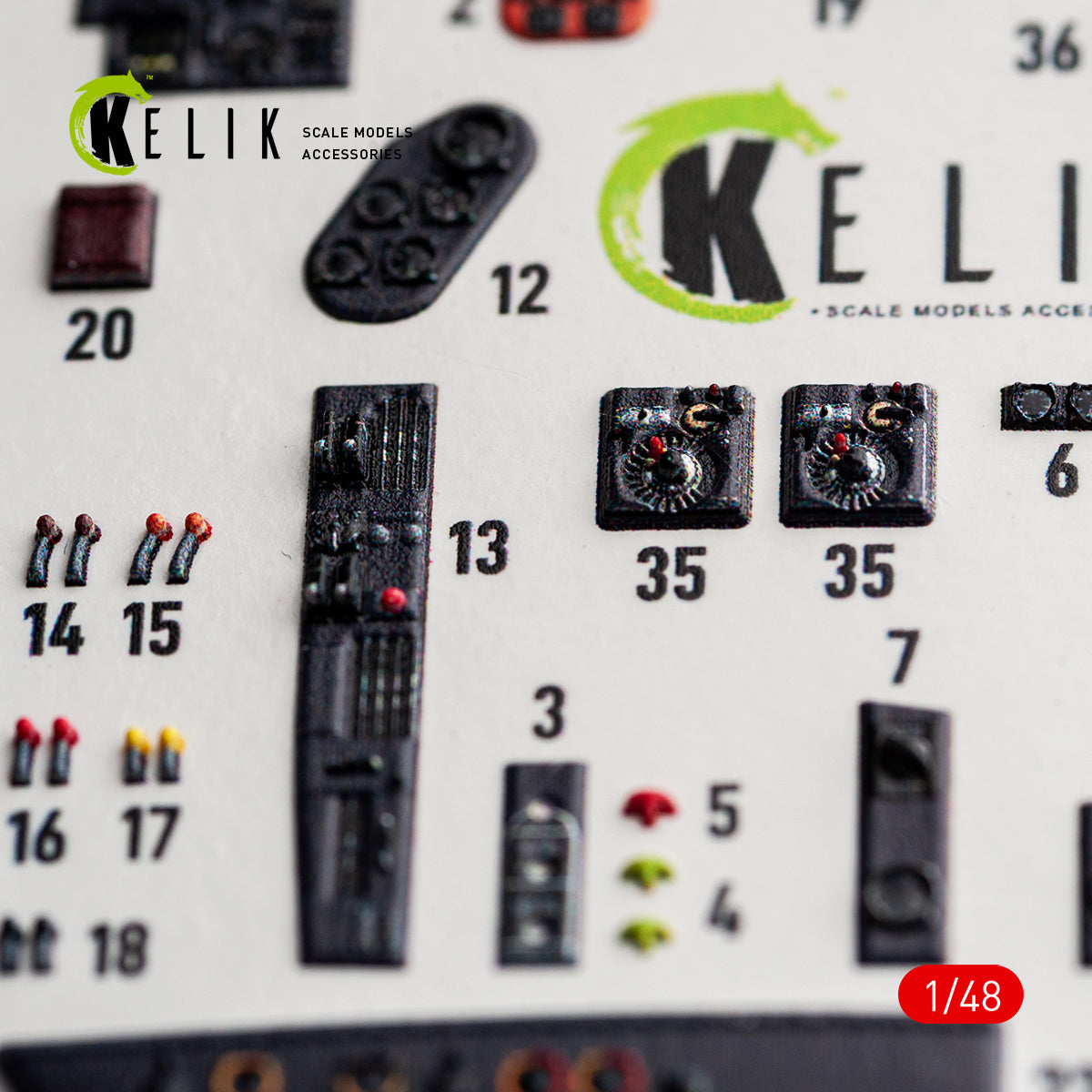 KELIK K48192 He-111 H-20 - interior 3D decals for ICM kit 1/48 – imagen 7