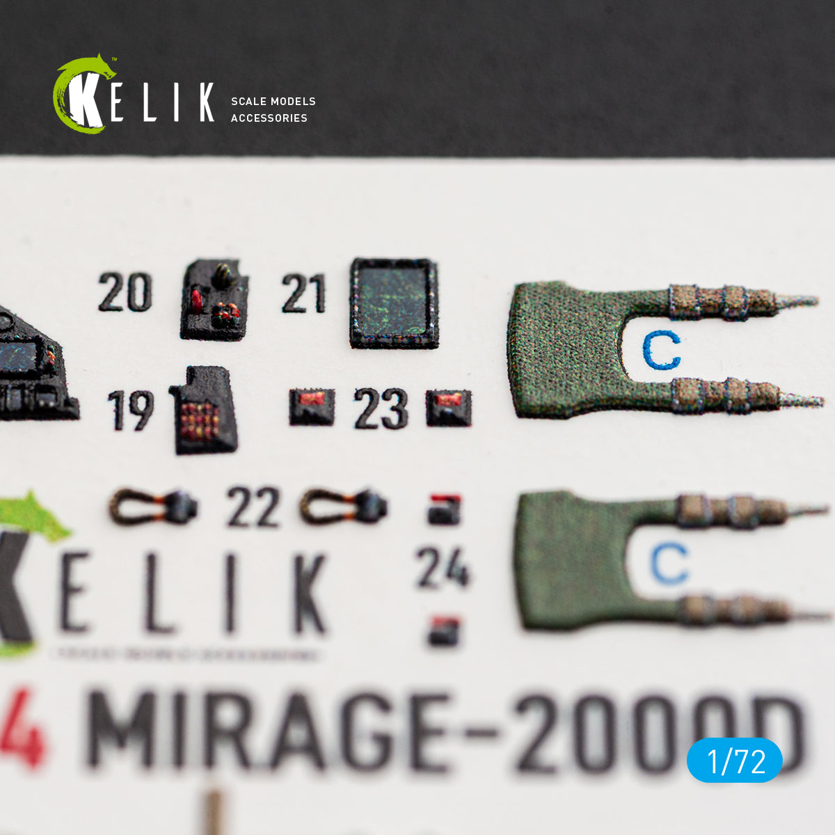 KELIK K72234 Mirage-20000 - interior 3D decals for DreamModel kit 1/72 – Bild 7