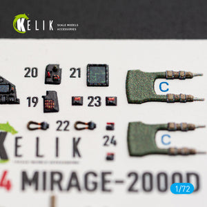 KELIK K72234 Mirage-20000 - interior 3D decals for DreamModel kit 1/72 – Bild 7