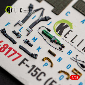 KELIK K48177 F-15C (Early) - interior 3D decals for Hasegawa kit 1/48 – Bild 2