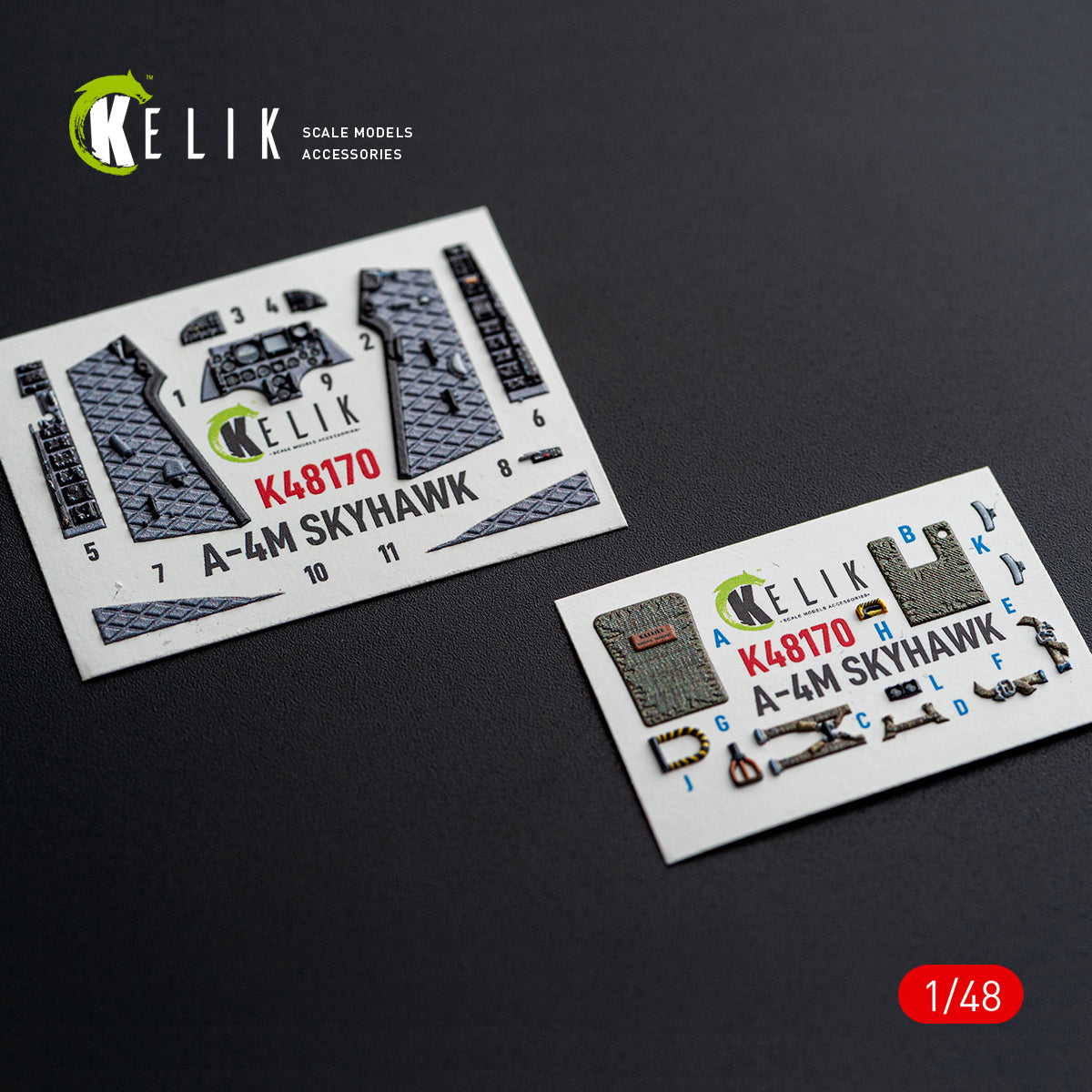 KELIK K48170 A-4M SKYHAWK - interior 3D decals for Hasegawa kit (1/48) – imagen 10