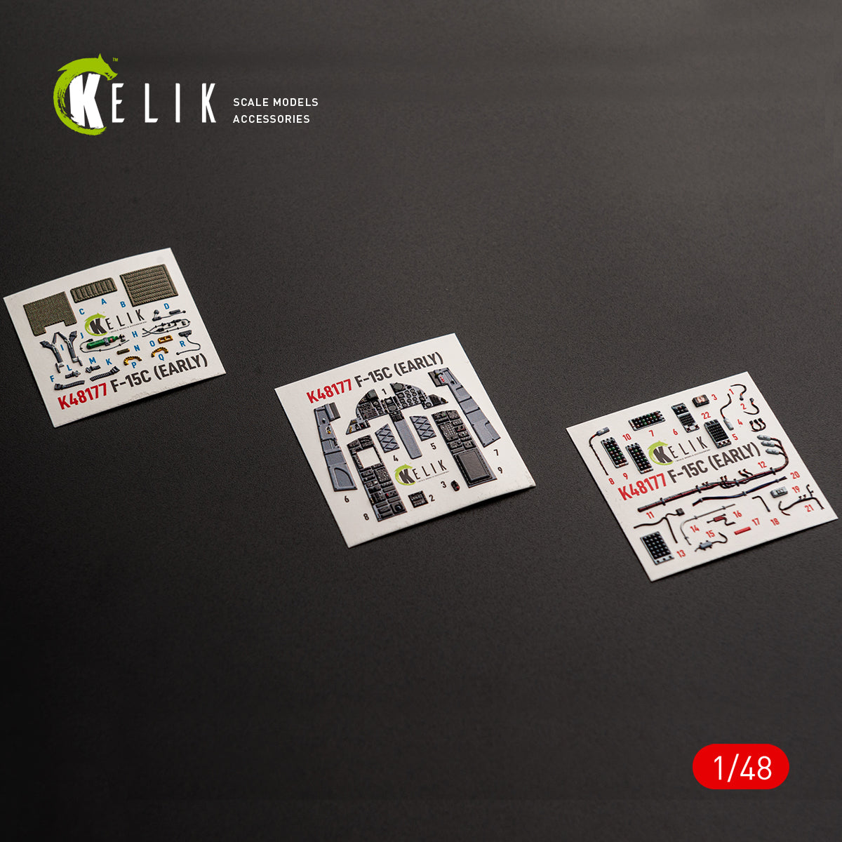 KELIK K48177 F-15C (Early) - interior 3D decals for Hasegawa kit 1/48 – Bild 14