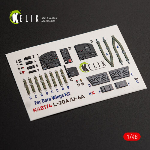 KELIK 48174 L-20A/U-6A - interior 3D decals for Dora Wings kit 1/48