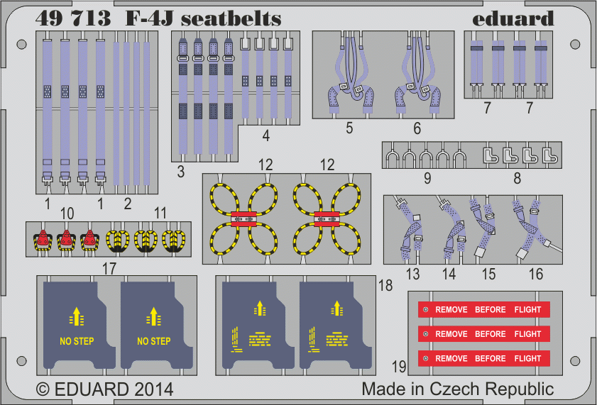 Eduard 49713 F-4J seatbelts 1/48 ACADEMY
