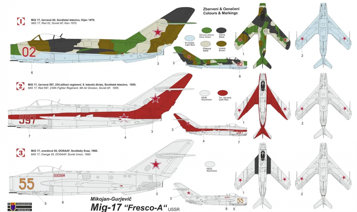 Kovozavody Prostejov KPM4823 MiG-17 „Fresco-A“ USSR 1/48 – imagen 2