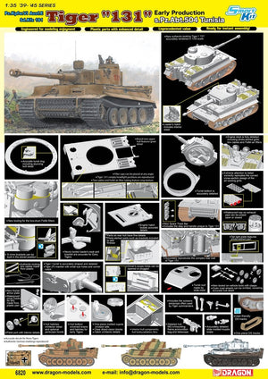 Dragon 6820 Tiger I 131 s.Pz.Abt.504 Tunisia – imagen 5