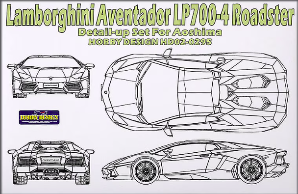 Hobby Design HD02-0295 Lamborghini Aventador LP700-4 Roadster Detail Set for Aoshima 1/24