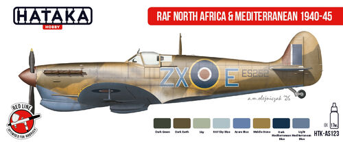 Hataka HTK-AS123 RAF North Africa & Mediterranean (1940-1945) Paint set 8x17ml