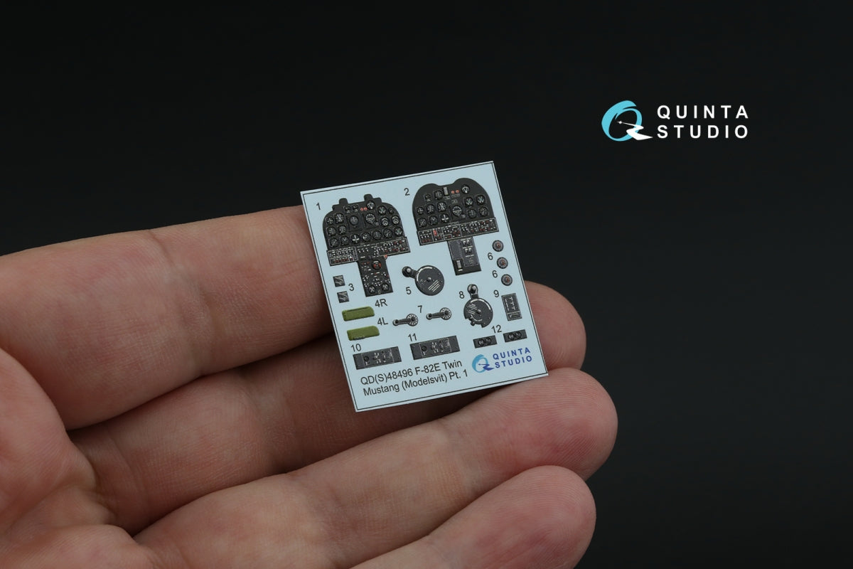 Quinta Studio QD48496 F-82E Twin Mustang 3D-Printed coloured Interior on decal paper (Modelsvit) 1/48 – imagen 4