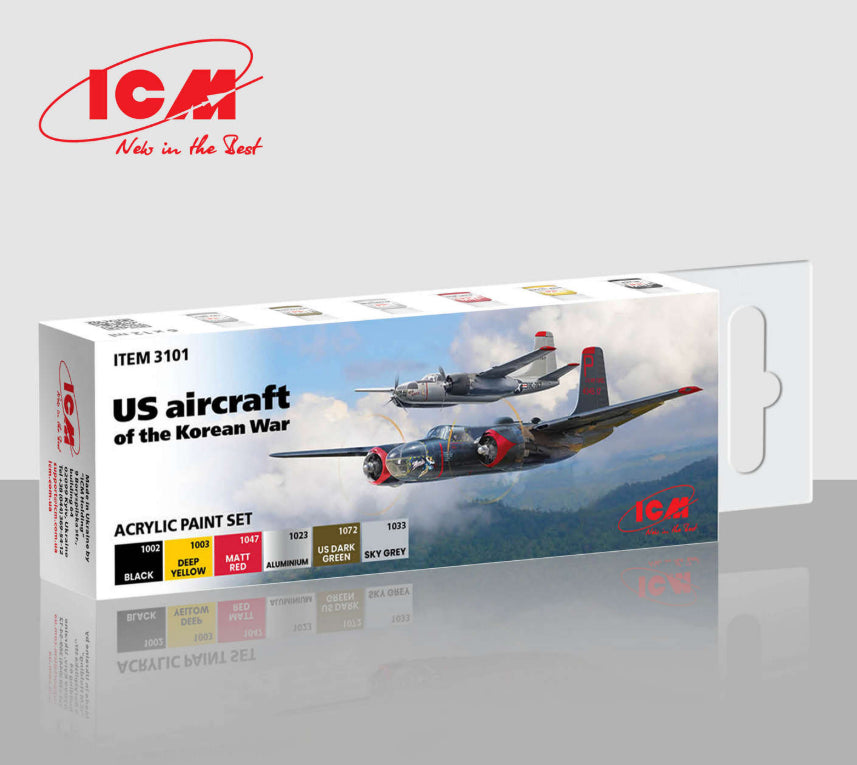 ICM 3101 US Aircraft of the Korean War Acrylic Paint Set – image 2