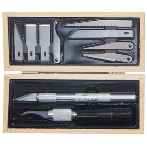Excel Hobby Tools 44385 Arts & Crafts Knife Set - Wooden Box