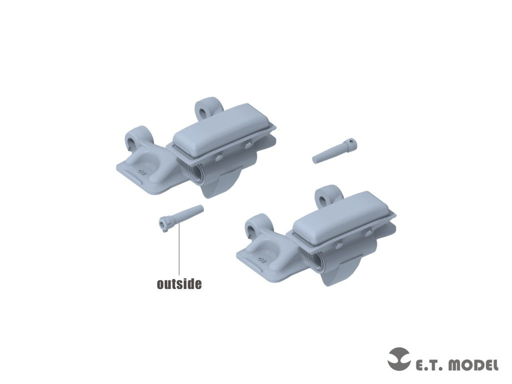 E.T. Model P35-406 WWII German Sd.kfz.251/Sd.kfz.11 Track links &amp;amp; Sprockets Late 3d Printed 1/35 – immagine 3