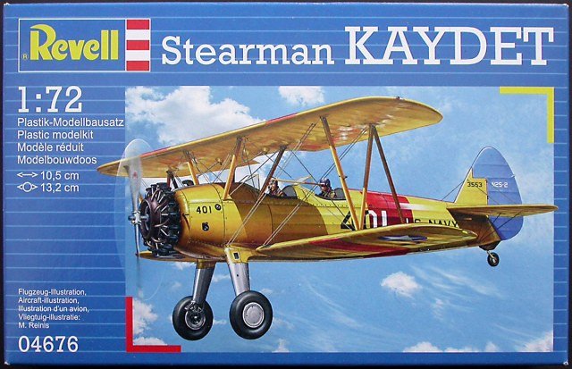 Revell 04676 Biplan d&amp;#39;entraînement Stearman PT-17 Kaydet (1/72)