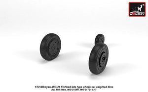 Armory Models AW72050 Mikoyan MiG-21 Fishbed wheels w/ weighted tires, late 1/72 – imagen 3
