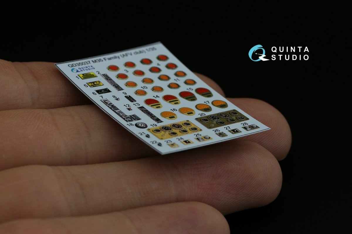 Intérieur imprimé en 3D et coloré sur papier décalcomanie Quinta Studio QD35037 pour la famille M35 (AFV club) à l&amp;#39;échelle 1/35 – image 8