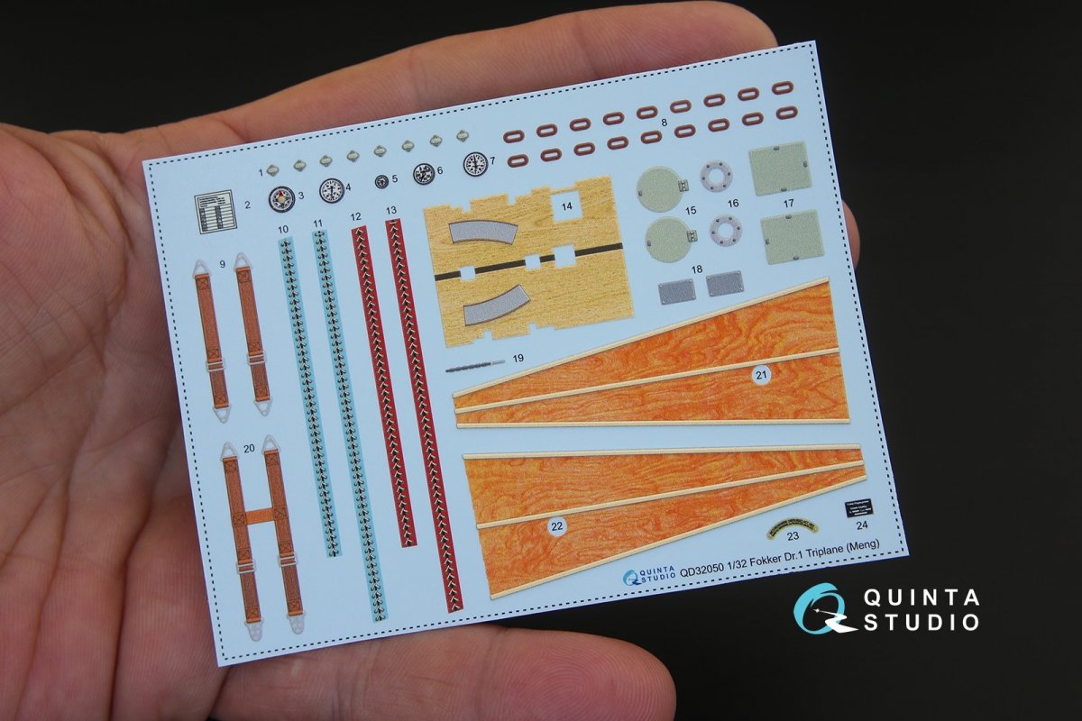 Quinta Studio QD32050 Fokker Dr.1 3D-Printed &amp;amp; coloured Interior on decal paper (for Meng kit) 1/32 – imagen 2