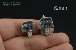 Quinta Studio QD48536 AH-1Z Zulu Cobra/Viper luminous displays 3D-Printed &amp;amp; coloured Interior on decal paper (KittyHawk) 1/48 – immagine 6