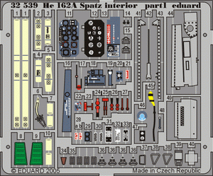 Eduard 32539 He 162A Spatz interior 1/32 REVELL – imagen 3