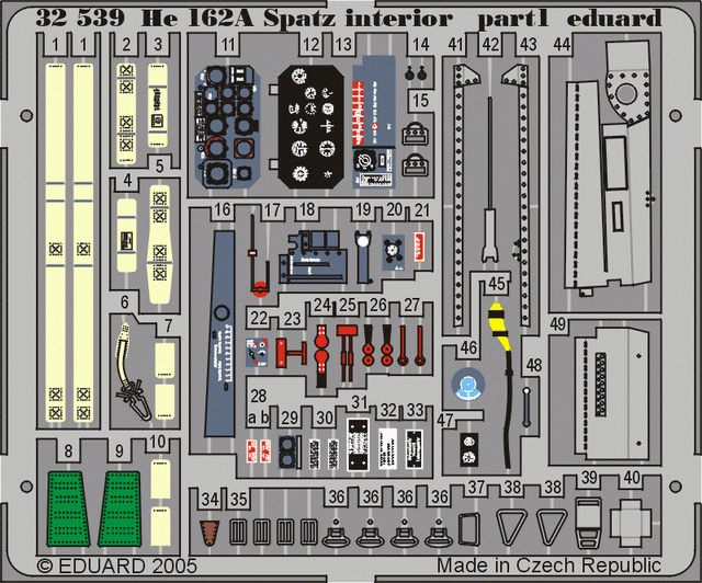 Eduard 32539 He 162A Spatz interior 1/32 REVELL – imagen 3