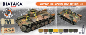 Hataka HTK-CS69 ORANGE LINE – Set de peinture pour véhicules blindés de l&amp;#39;armée impériale japonaise de la Seconde Guerre mondiale (8 x 17 ml) – image 2