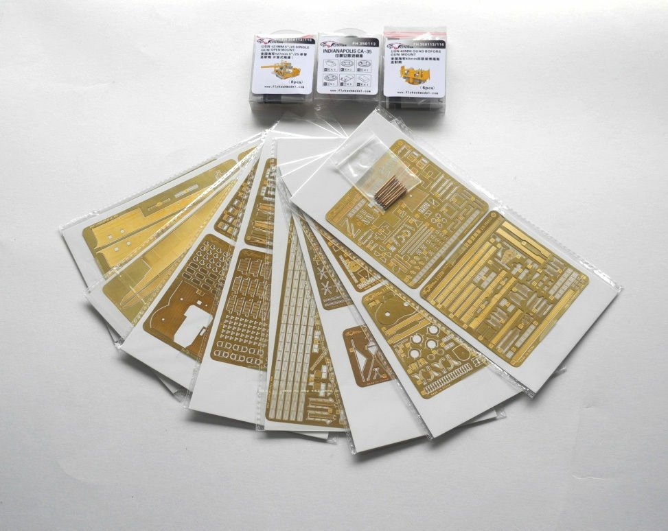 Flyhawk FH350113 Pièces de super détail pour le croiseur lourd USS Indianapolis CA-35 de la Seconde Guerre mondiale (pour Trumpeter 05326) 1/350 – image 3