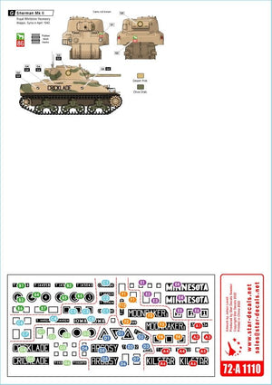 Star Decals 72-A1110 British 9th Armoured Division. Africa, Palestine and Syria 1/72 – Bild 2