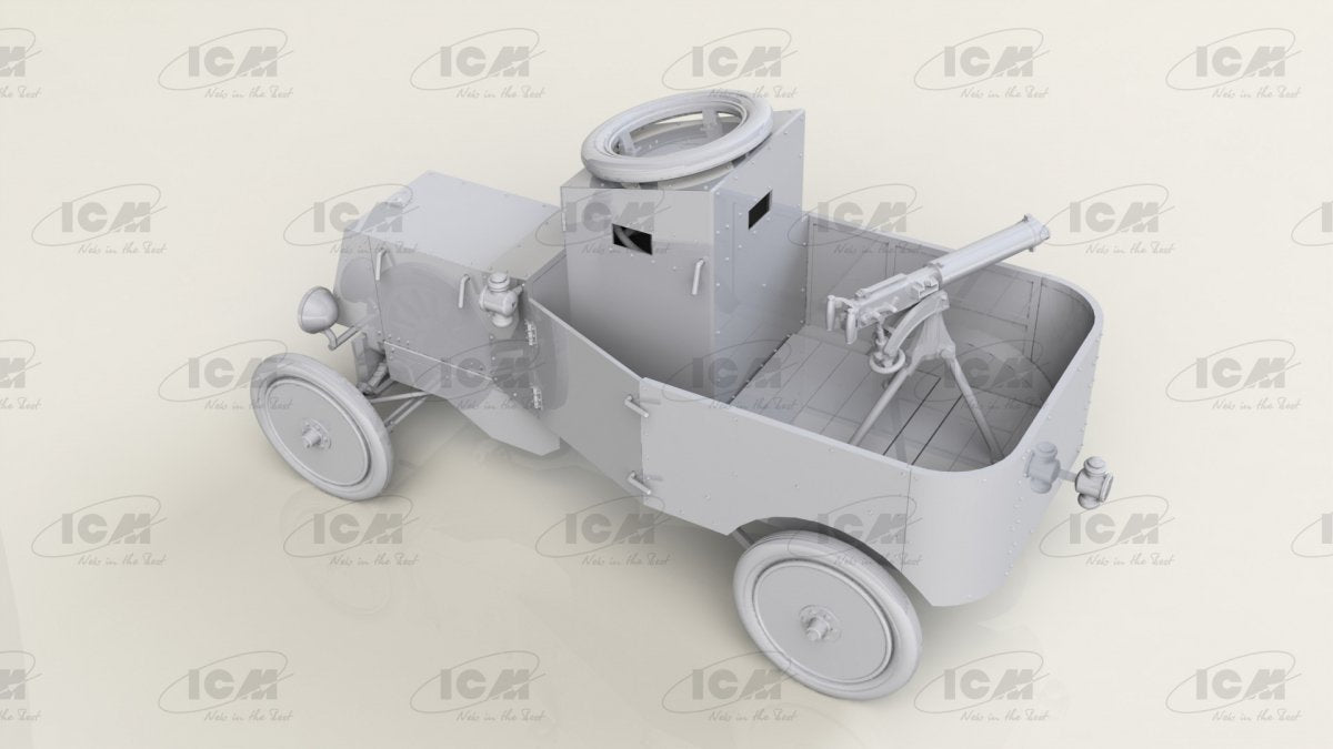 ICM 35670 Model T RNAS Armoured Car with WWI British Tank Crew 1/35 – immagine 10