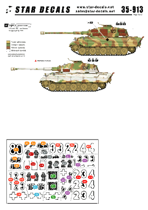 Star Decals 35-913 German Tanks in Hungary 1945 1/35 – imagen 2