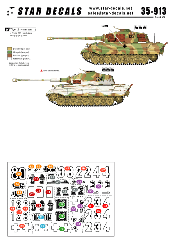 Star Decals 35-913 German Tanks in Hungary 1945 1/35 – imagen 2