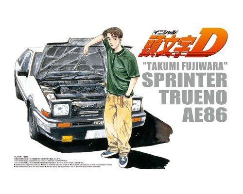 Aoshima 00320 TAKUMI FUJIWARA 86 TRUENO COMICS VOL.1 VER. (TOYOTA) 1/24