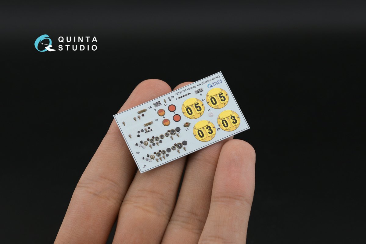 Quinta Studio QD35102 Unimog 404 3D-Printed &amp;amp; colored Interior on decal paper (ICM) 1/35 – image 3