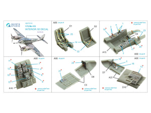 Quinta Studio QD72141 Me 410 3D-Printed coloured Interior on decal paper (Airfix) 1/72 – imagen 2