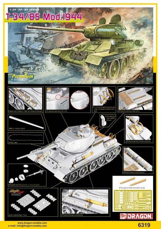 Dragon 6319 T-34/85 Mod. 1944 1/35 – imagen 2