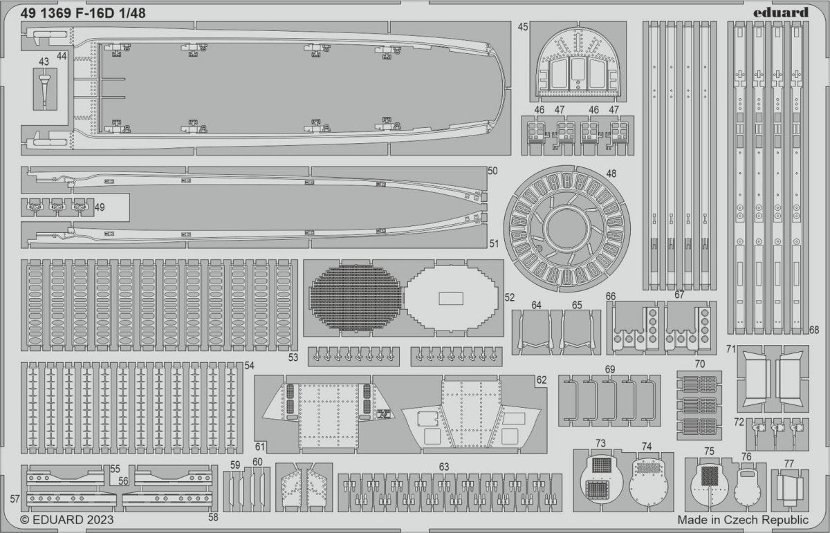 Eduard 491369 F-16D Block 30 KINETIC MODEL 1/48 – imagen 2