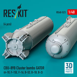 RESKIT RS48-0523 CBU-89B cluster bombs GATOR (4 pcs) (3D Printed) 1/48 – Bild 3