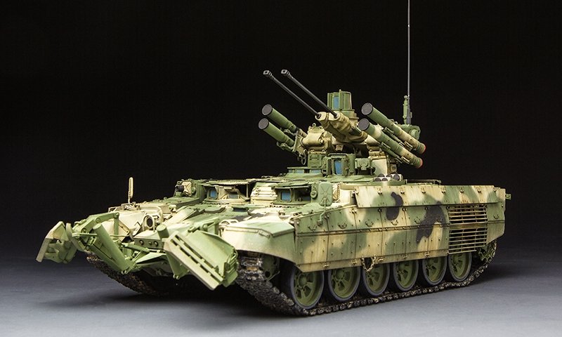 Meng Model TS-010 RUSSIAN TERMINATOR FIRE SUPPORT COMBAT VEHICLE BMPT w/KMT-8 1/35 – zdjęcie 2