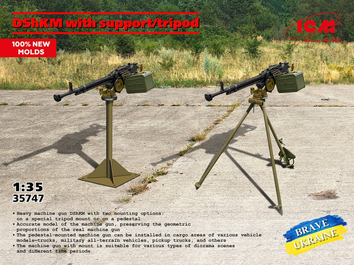 ICM 35747 DShKM avec support/trépied 1/35