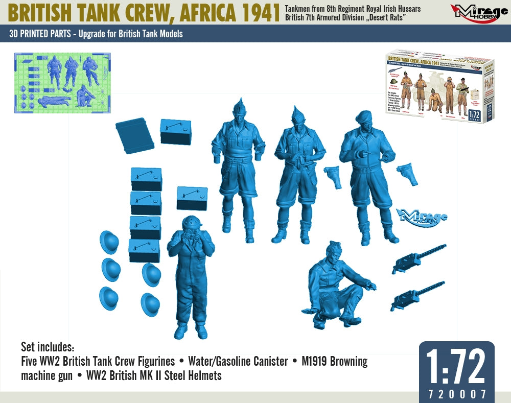 Mirage Hobby 720007 British Tank Crew, Africa 1941 1/72 – Bild 4
