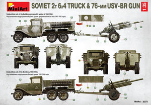 MiniArt 35272 SOVIET 2T 6X4 TRUCK &amp;amp; 76-mm USV-BR GUN 1/35 – imagen 5