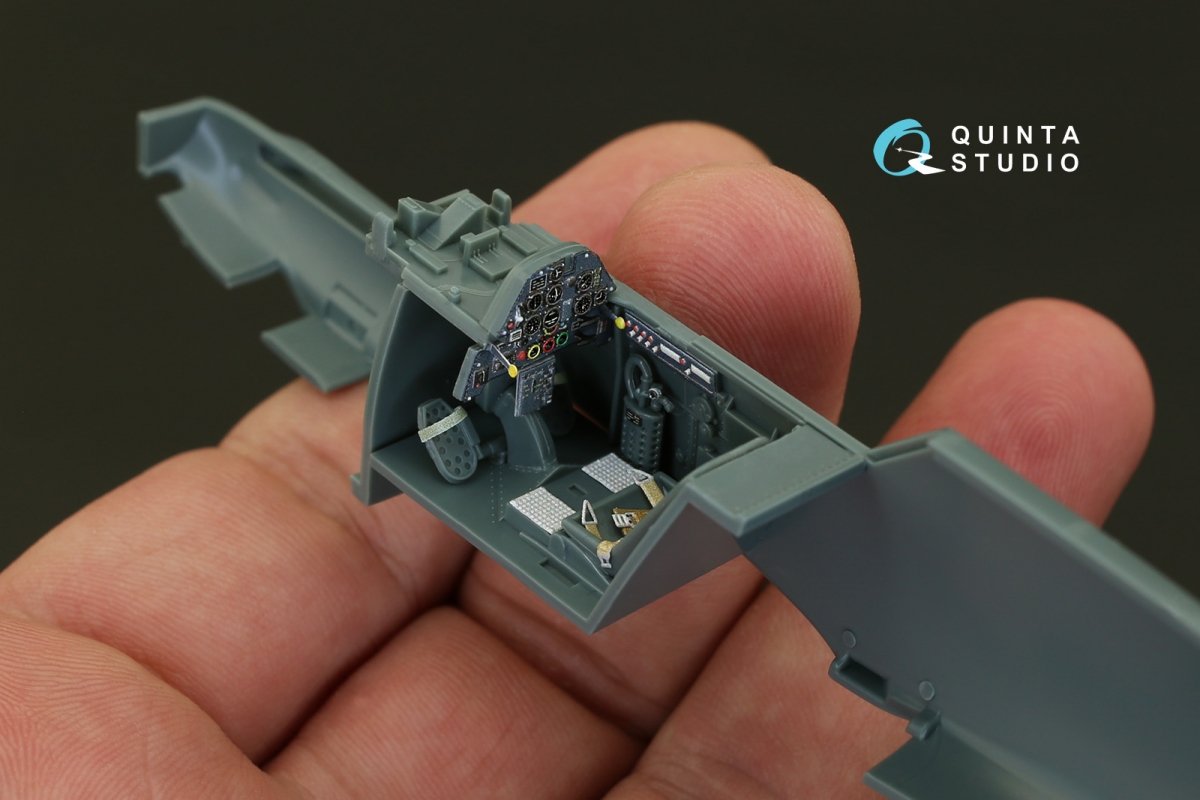 Quinta Studio QD48086 Bf 109E-1/E-3 3D-Printed &amp;amp; coloured Interior on decal paper (for Eduard kit) 1/48 – imagen 5