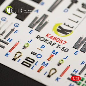KELIK K48057 T-50 ROKAF INTERIOR 3D DECALS FOR ACADEMY KIT 1/48 – imagen 8