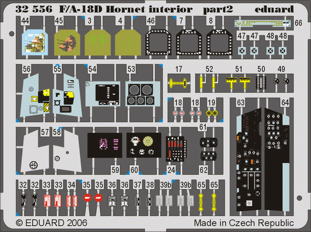 Eduard 32556 F-18D interior 1/32 ACADEMY – immagine 2