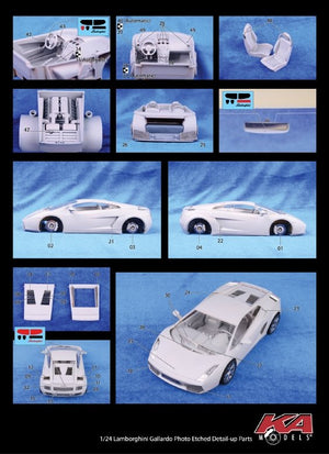 KA Models KE-24032 Lamborghini GALLARDO DETAIL-UP ETCHED PART 1/24 – Bild 2